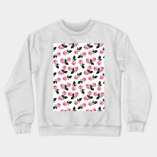 Scattered pink vintage roses Crewneck Sweatshirt